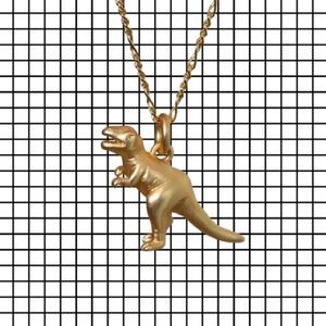 Wildflower + Co. Gold Dinosaur Necklace
